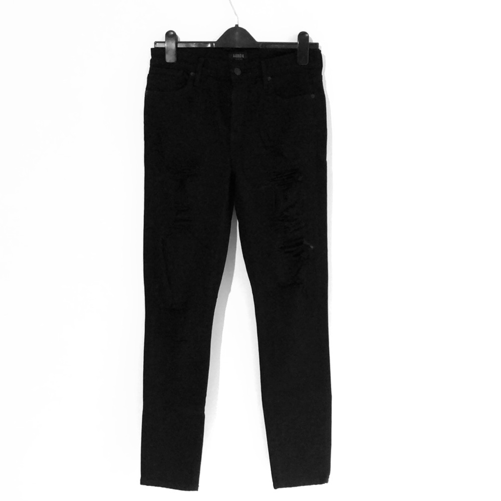 A GOLD E black distressed skinny jeans